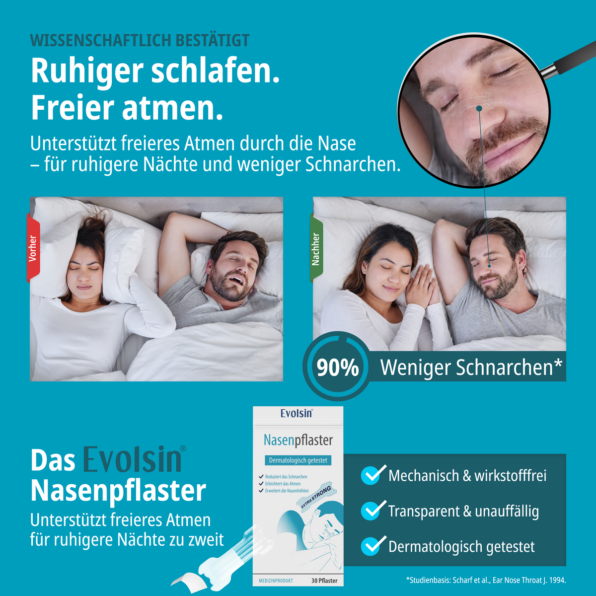 Anti Schnarch Nasenpflaster Doppelpack