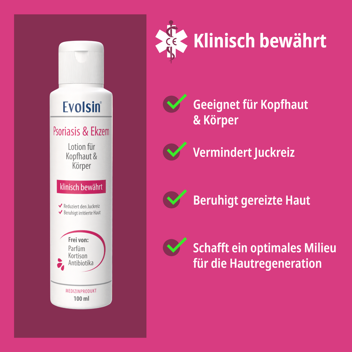 Psoriasis & Ekzem Lotion für Kopfhaut und Körper