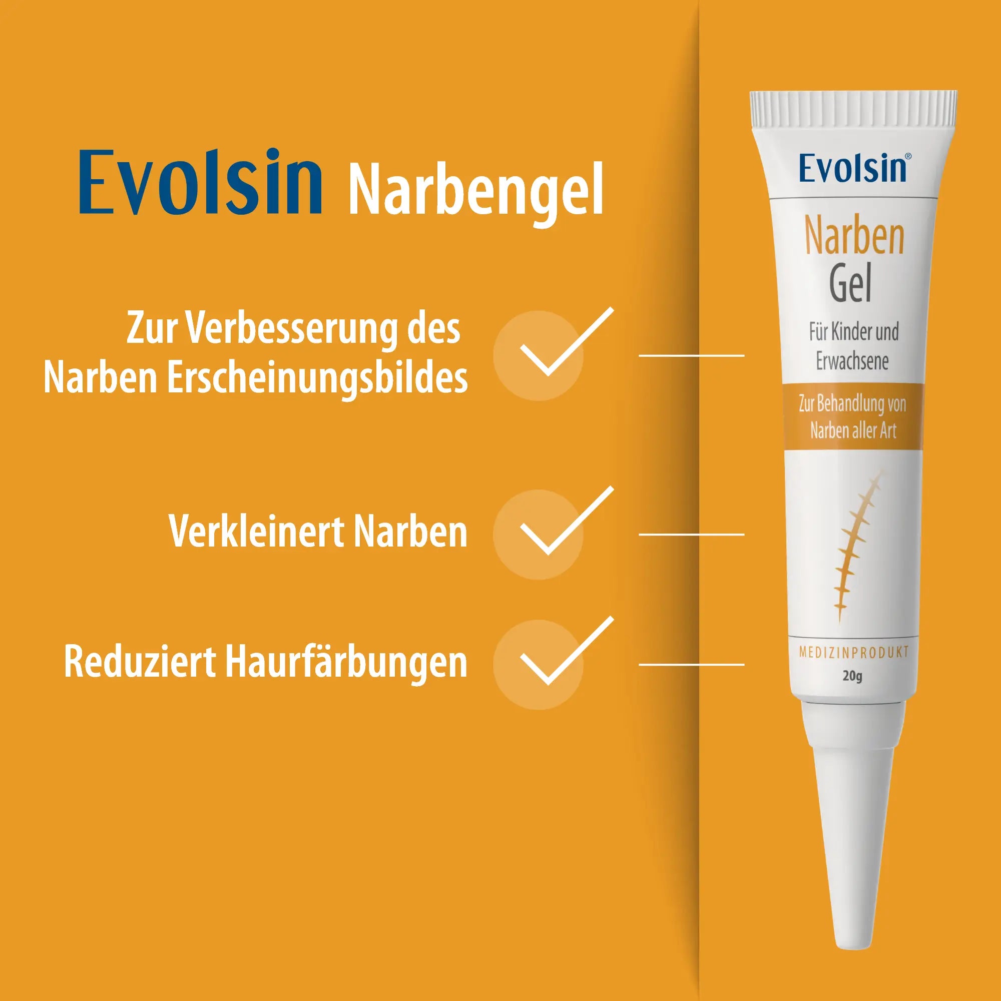 Evolsin Narben-Gel Doppelpack (2x20g) für Kinder & Erwachsene