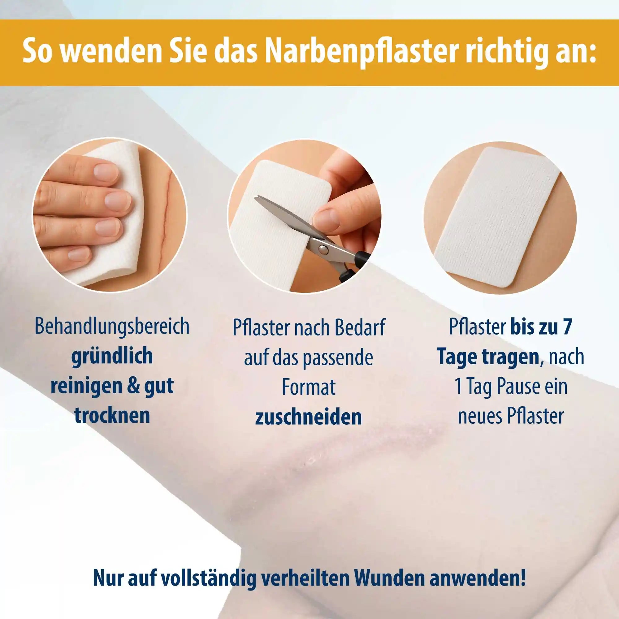 Narbenpflaster mit Hyaluron - 2 Stück