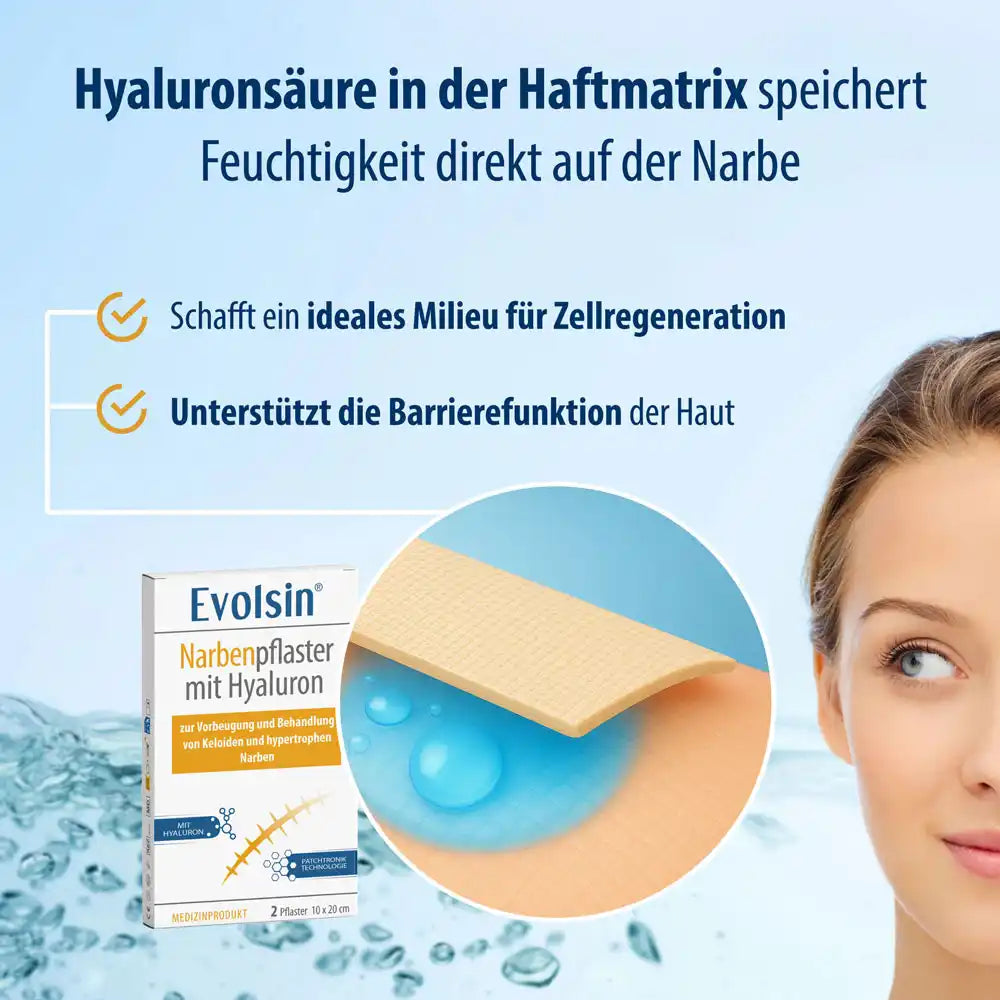 Narbenpflaster mit Hyaluron - 2 Stück
