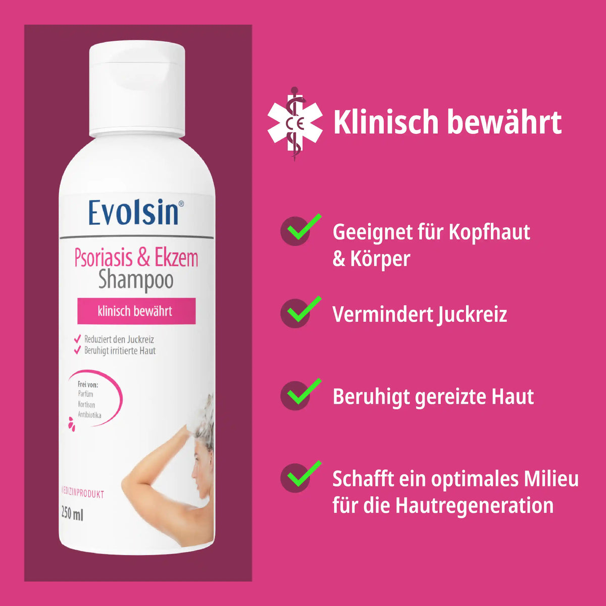 Psoriasis & Ekzem Shampoo für Kopfhaut & Körper