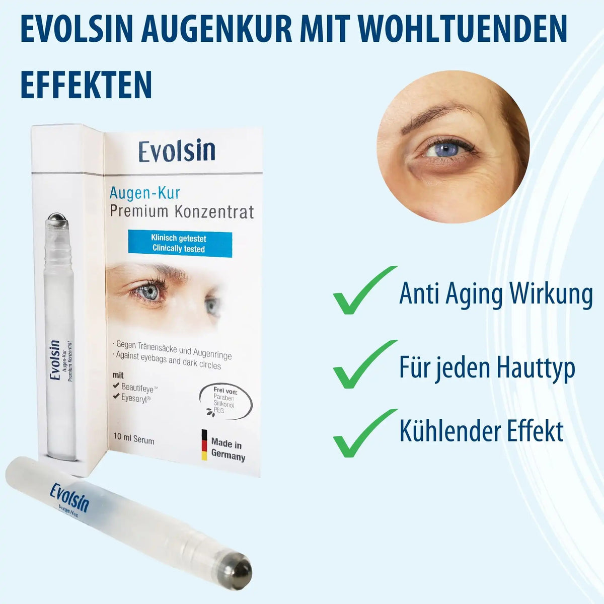 Augen Kur Premium Konzentrat Roll-On, 10ml