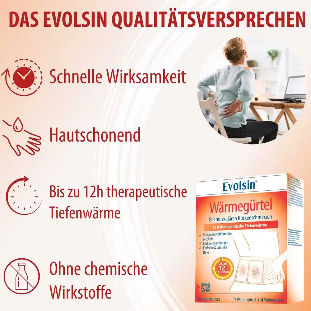 Medizinischer Wärmegürtel 6+1 Anwendung